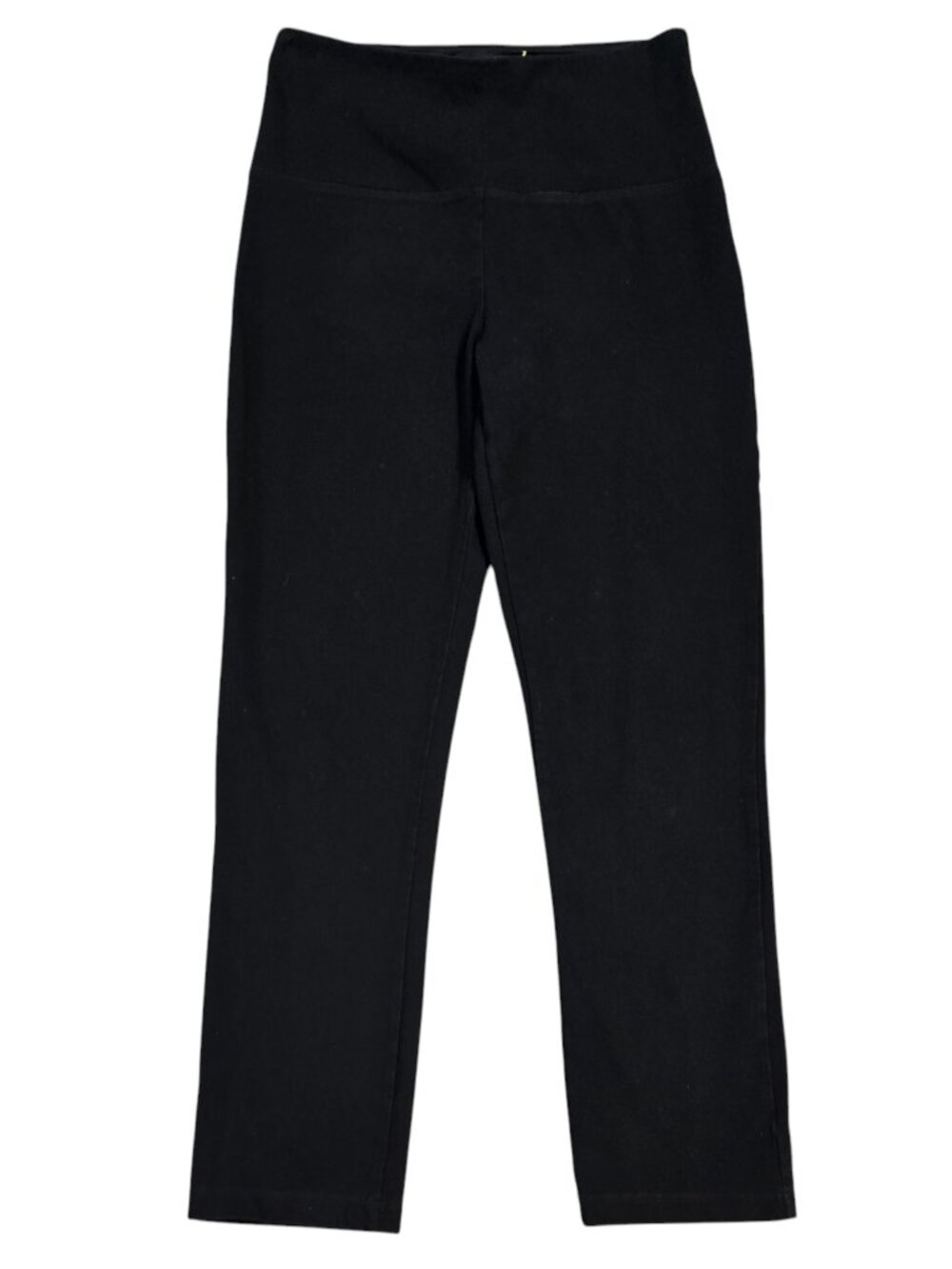 Lysse Black Knit Denim Pull On Straight Leg Pant Smoothing Waistband Capsule